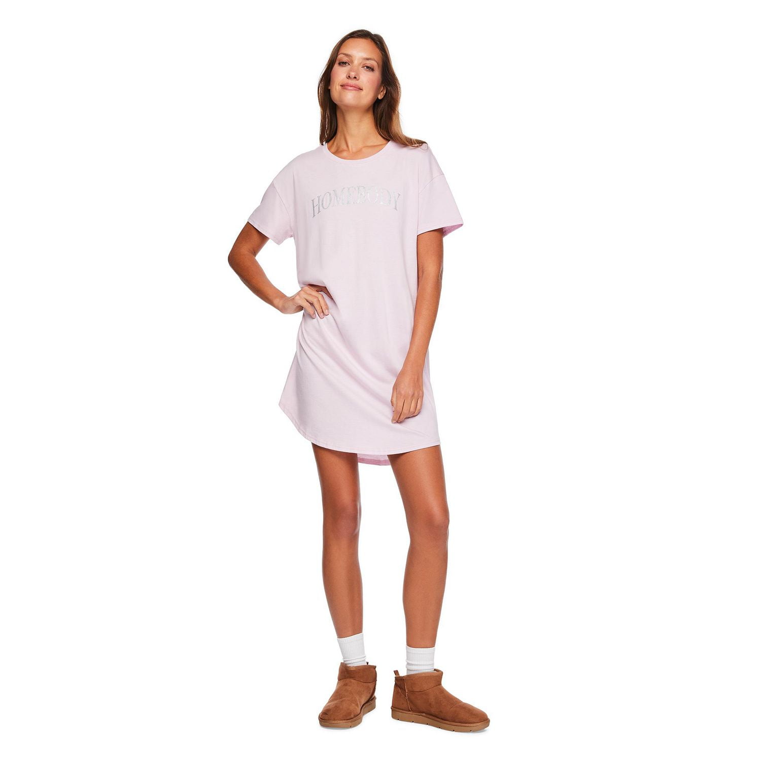 Chemise de nuit à encolure ras du cou George pour femmes