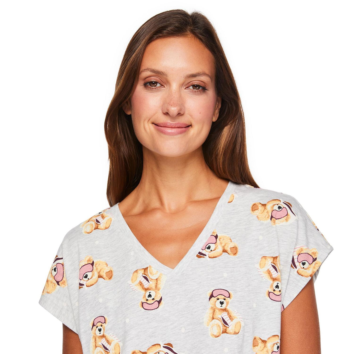 Chemise de nuit à encolure en V George pour femmes