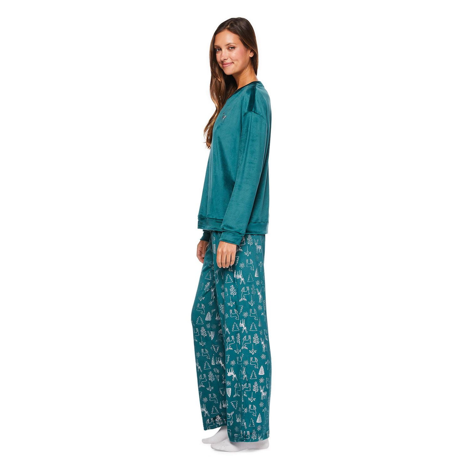 George Women's Velour Pajama 2-Piece Set
