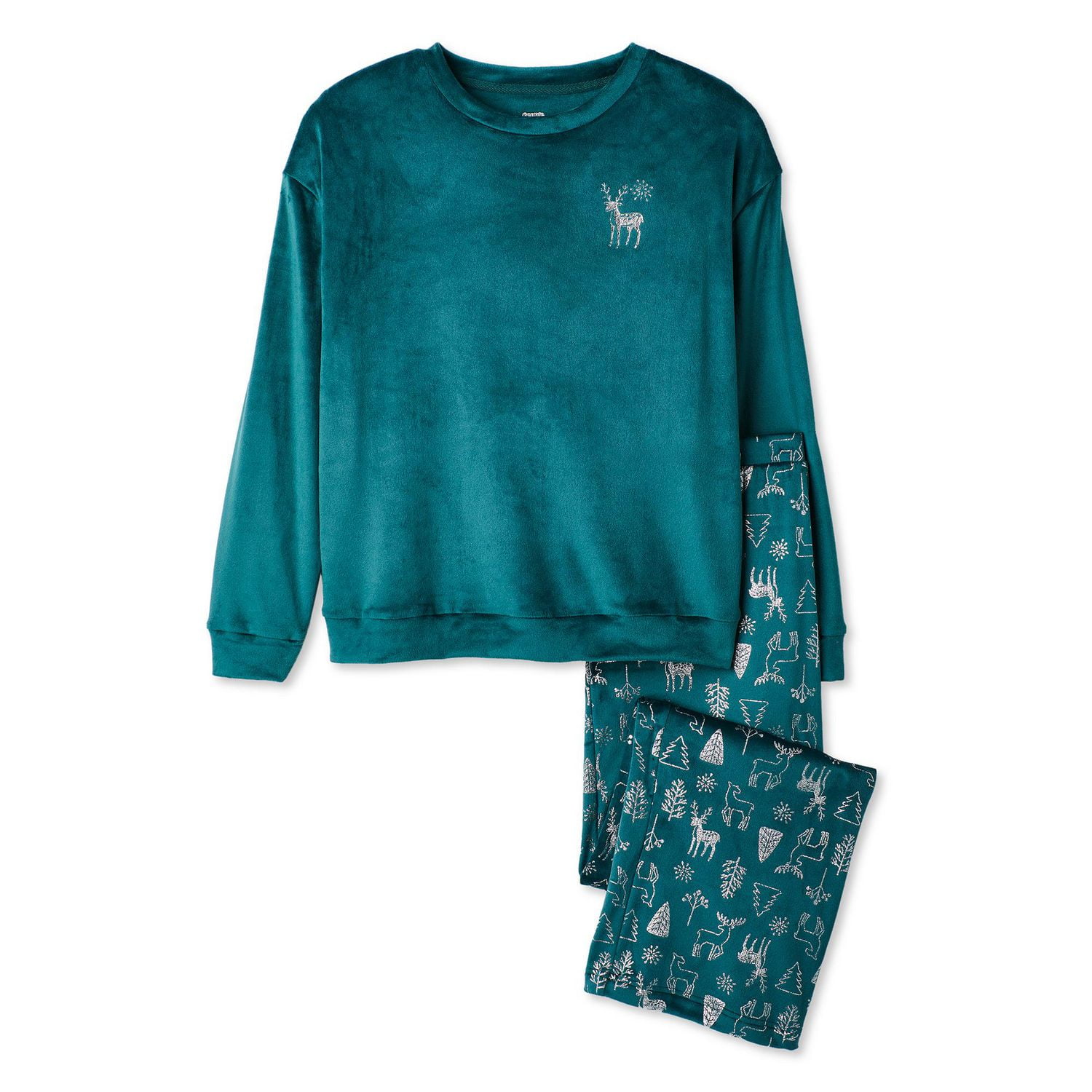 George Women's Velour Pajama 2-Piece Set