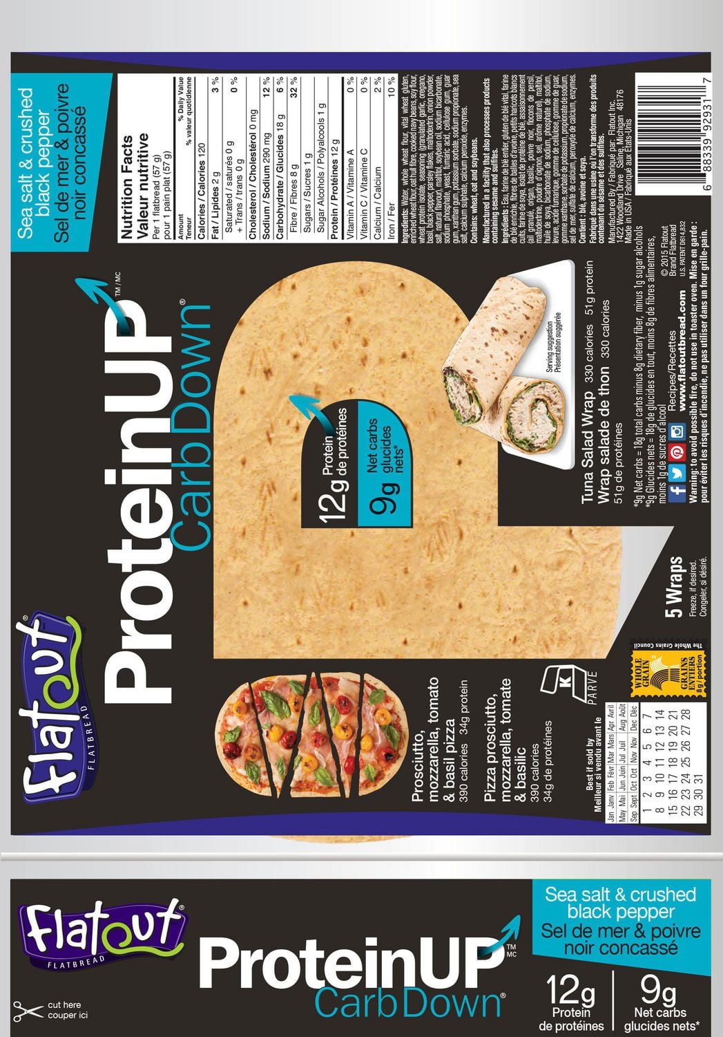 Flatout Sea Salt & Crushed Black Pepper