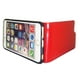 Étui portefeuille Exian en cuir véritable pour iPhone 6/6s en rouge – image 2 sur 3