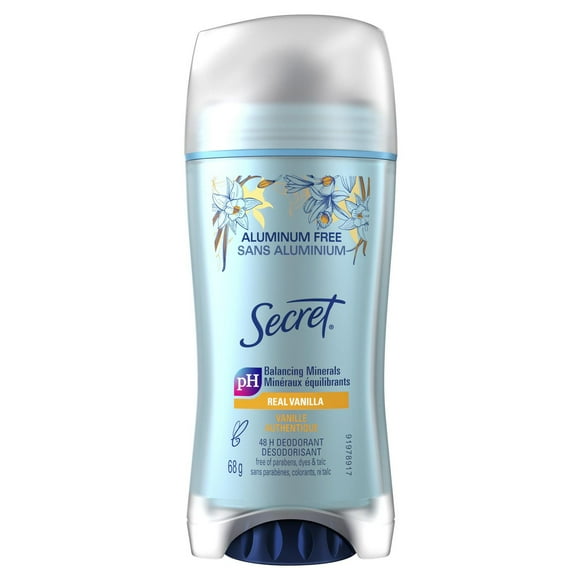 Secret Aluminum Free Deodorant for Women, Vanilla, 68g