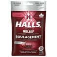 thumbnail image 1 of HALLS No Sugar Added, Black Cherry Flavour Cough Drops, Throat Lozenges, Sore Throat Relief, Mentho-Lyptus, 1 of 7