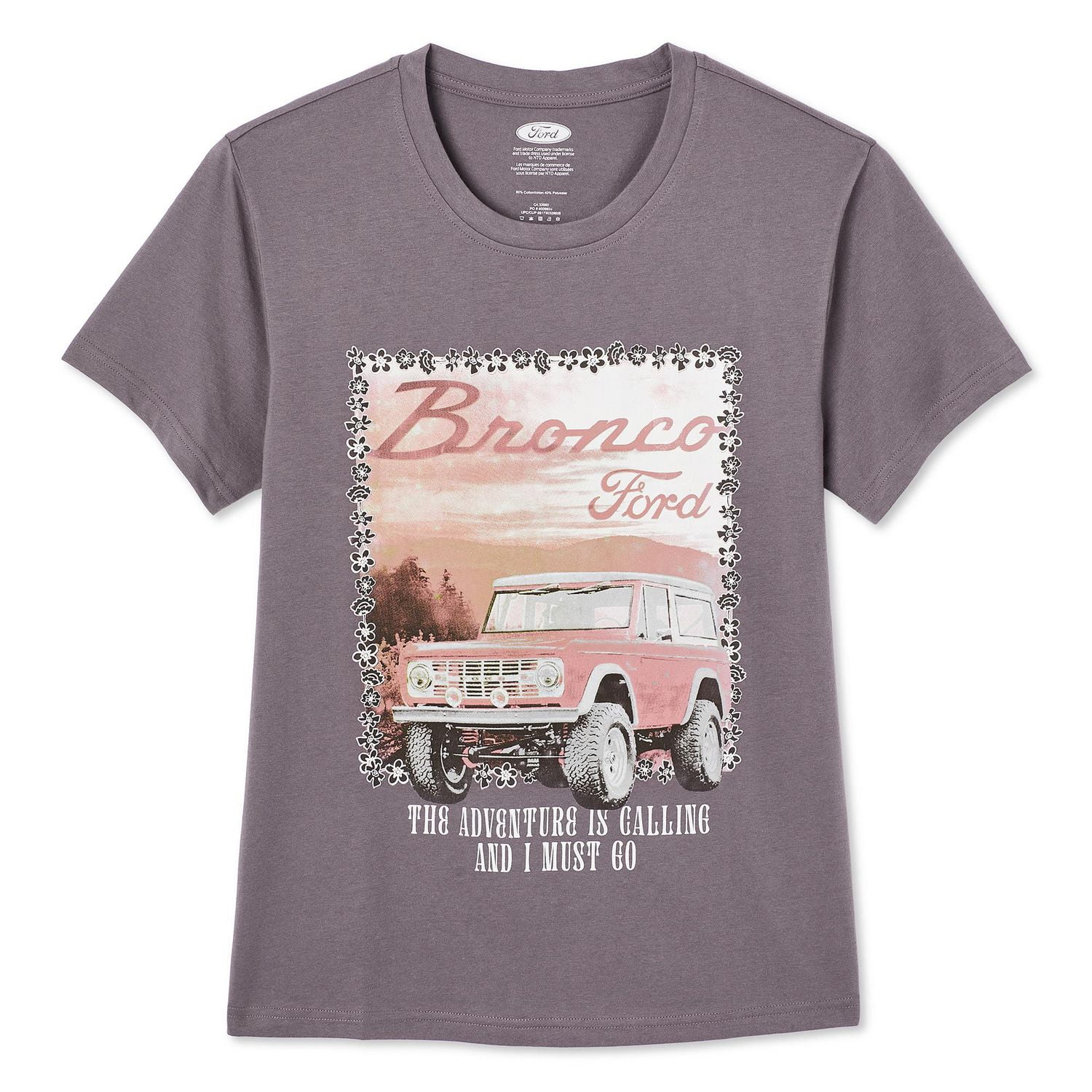 T-shirt coupe garçonne Ford pour femmes Tailles TP–TG