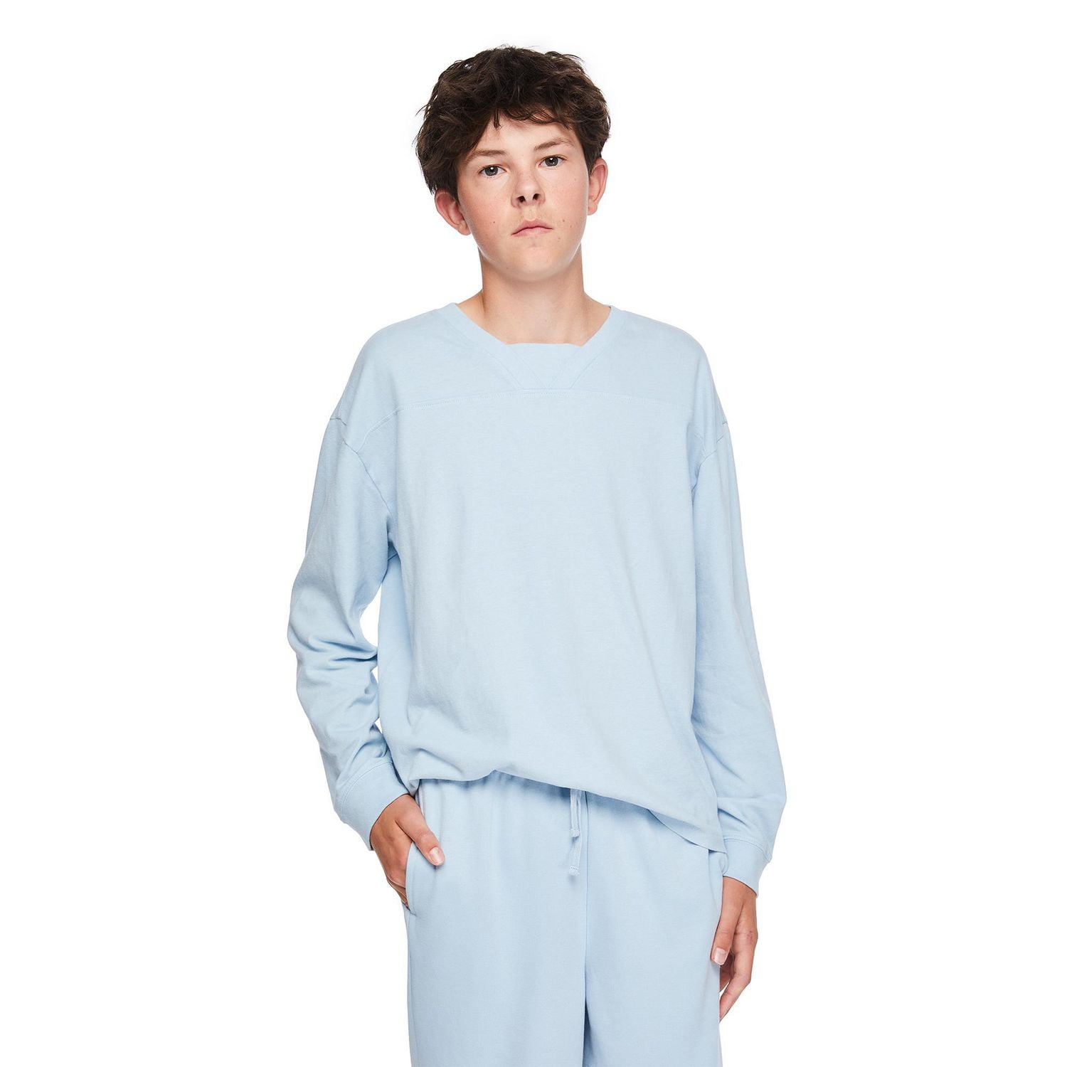Jackson Boys' Washed Long Sleeve Yoke Seamed Tee