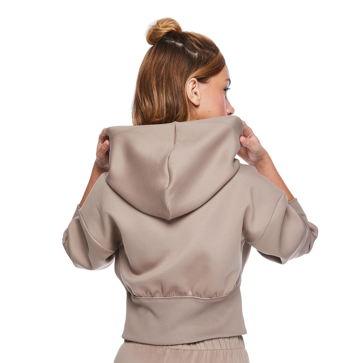 My Sister's Closet Girls' Long Sleeve Cropped Corset Hoodie