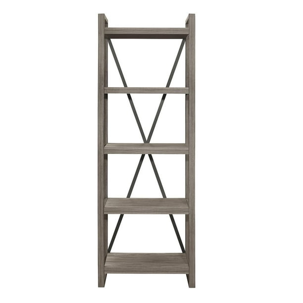 Topline Home Furnishings Rustic Grey Bookcase/Side Pier Walmart.ca