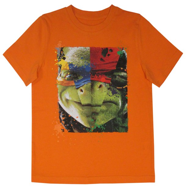 T-shirt à manches courtes à imprimé des Tortues Ninja pour garçons