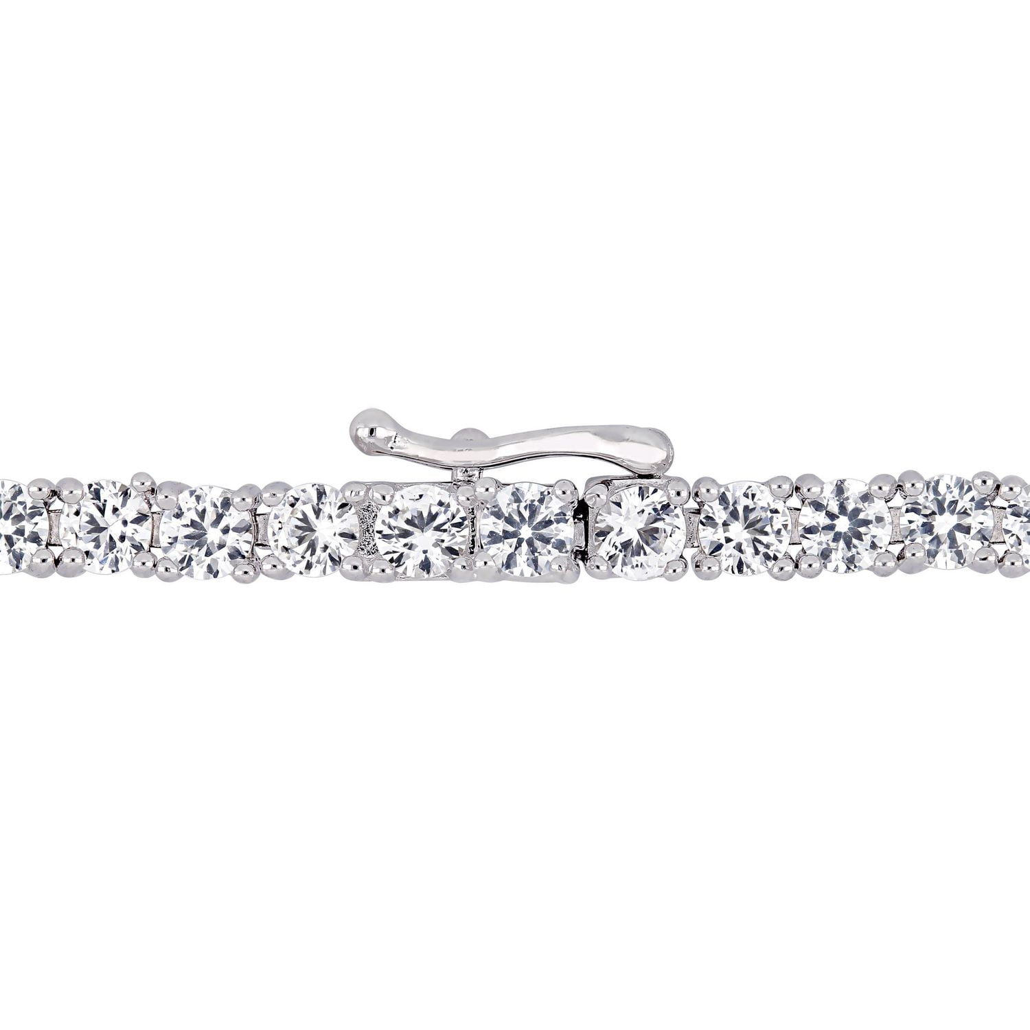 Tangelo 8-2/5 Carat T.G.W. Created Ruby And Created White Sapphire Sterling Silver Heart Bracelet, 7"