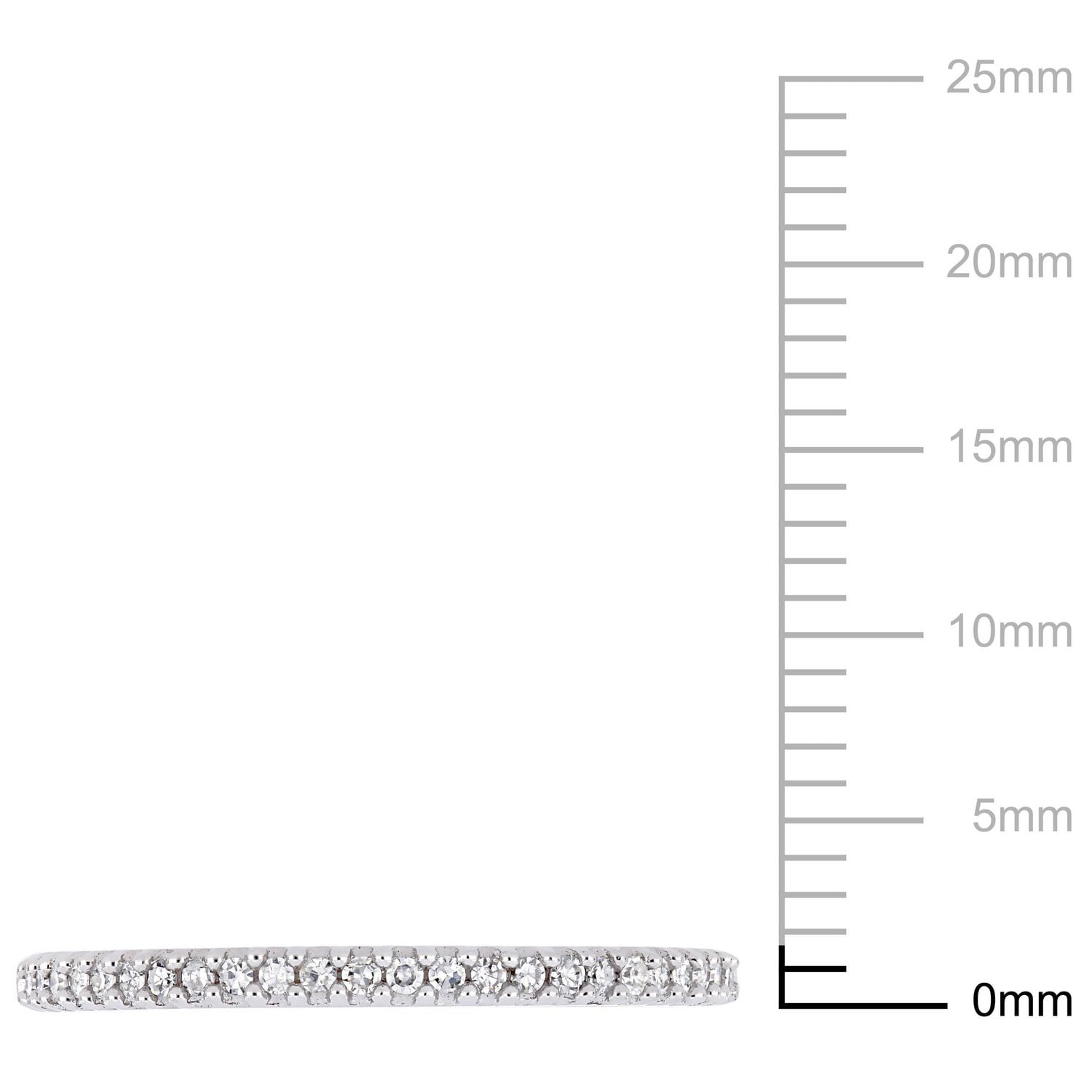 Bague de mariage style éternité Miabella avec diamants 1/8 CT poids total en or blanc 14K