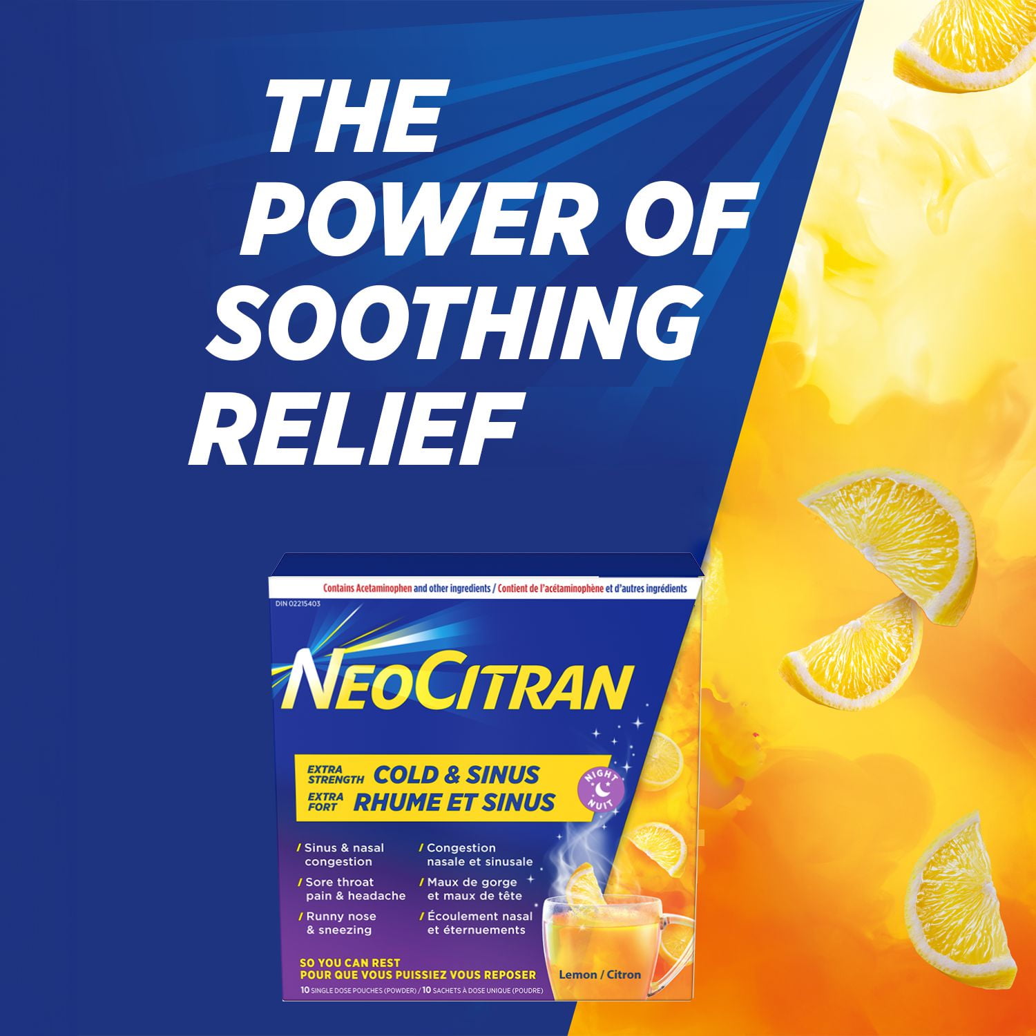 NeoCitran Extra-fort Rhume et Sinus. Médecine liquide chaude