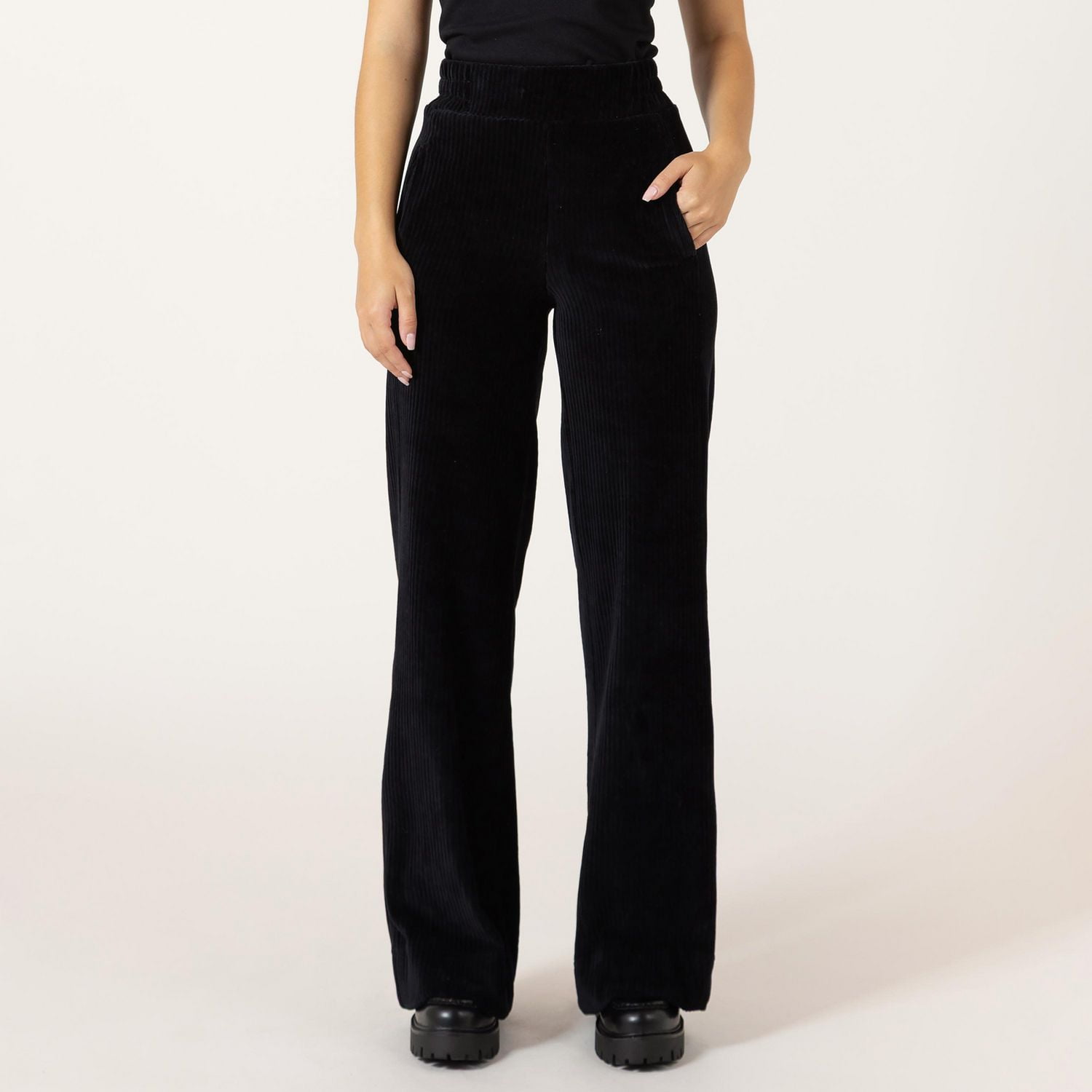 Bloom Girl Wide leg corduroy pant with elastic waist