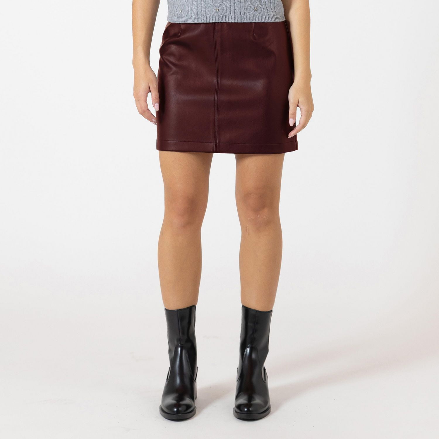 Bloom Girl mini-jupe en simili cuir