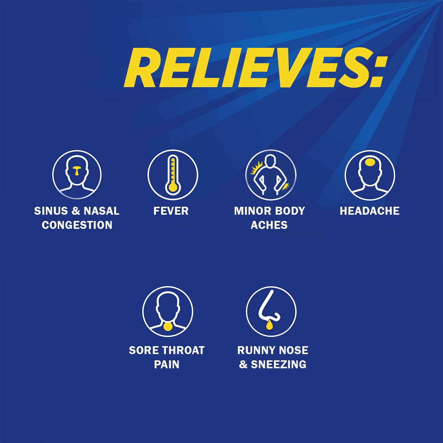 NeoCitran Extra Strength Cold & Sinus Night Lemon, 10 Pouches