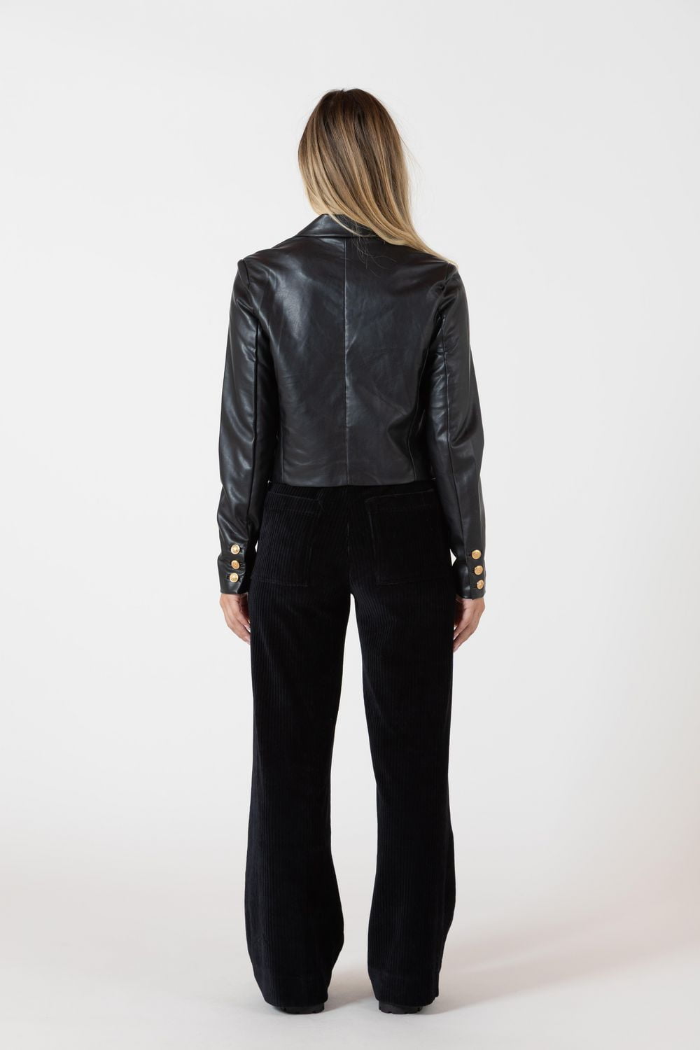 Bloom Girl Wide leg corduroy pant with elastic waist