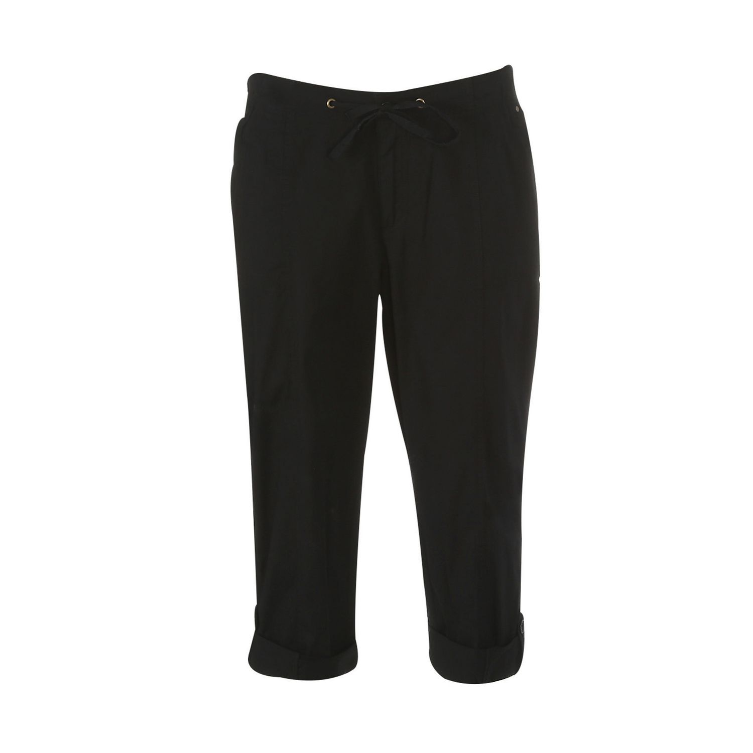 Buy Columbia women regular stretchable plain capri pants black Online