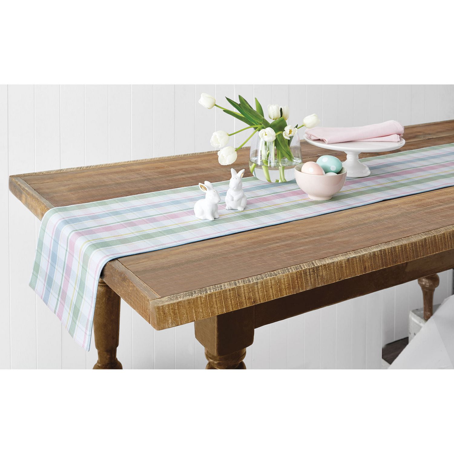 Easter pastel plaid table runner 14"x72" Walmart Canada