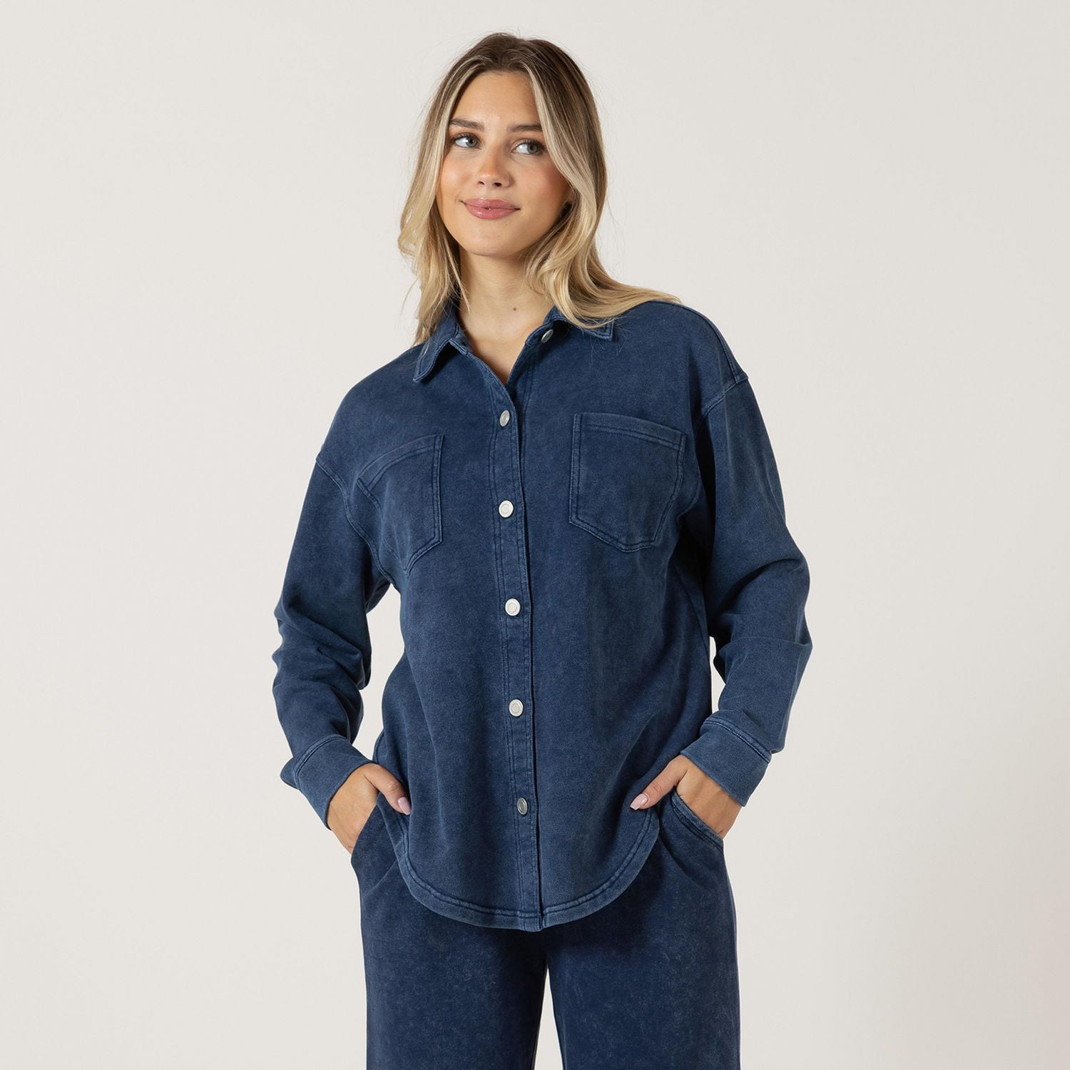 Bloom Girl Loose fit button up shirt