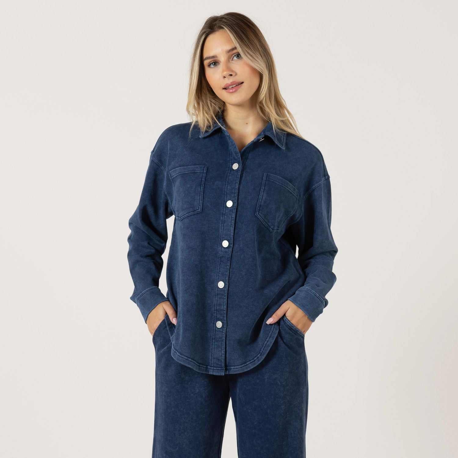 Bloom Girl Loose fit button up shirt