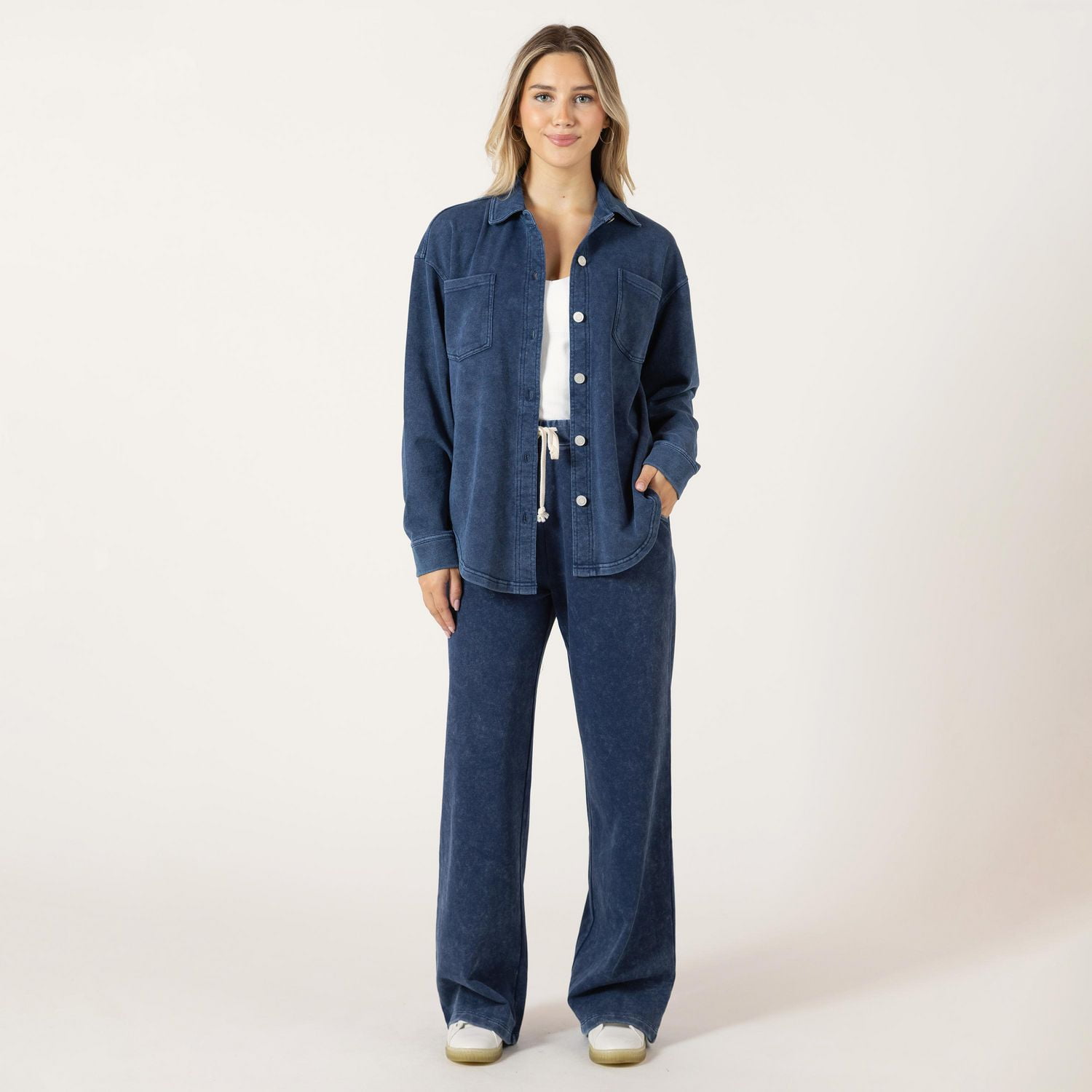 Bloom Girl Loose fit button up shirt