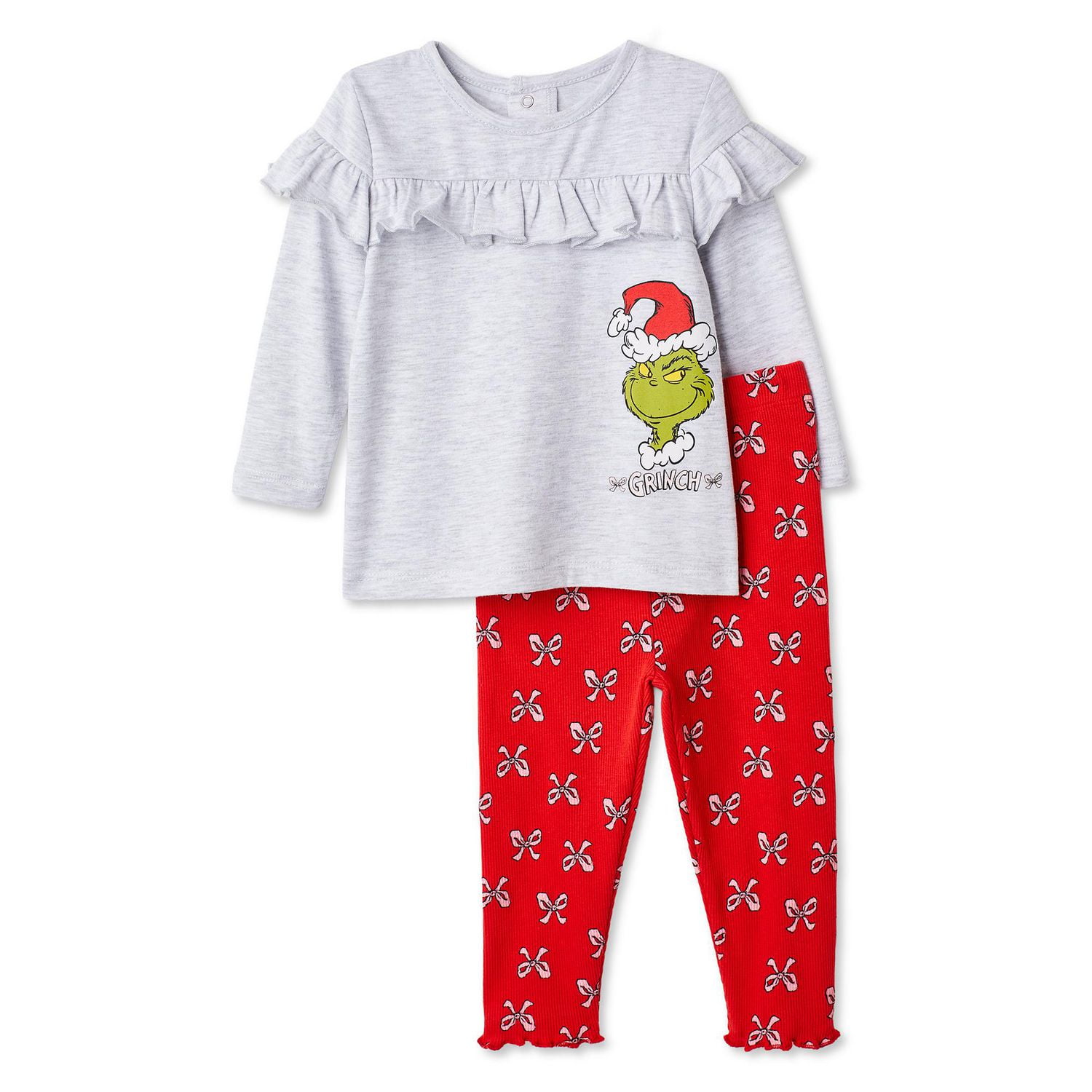 Ensemble 2 pièces avec legging Le Grinch pour bébés filles