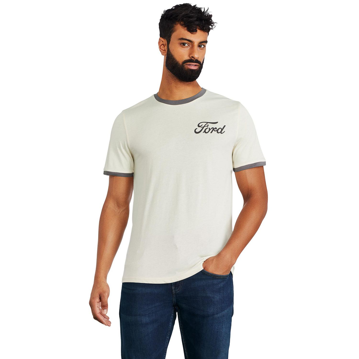 T-shirt à bordure contrastante Ford pour hommes