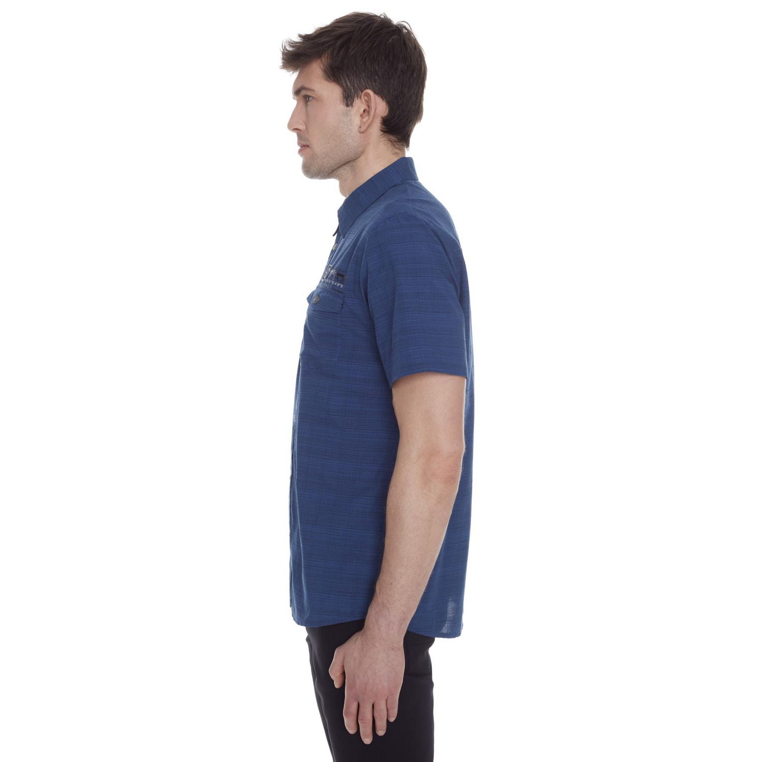 Chemise  manches courtes avec poche pour homme Dark Black