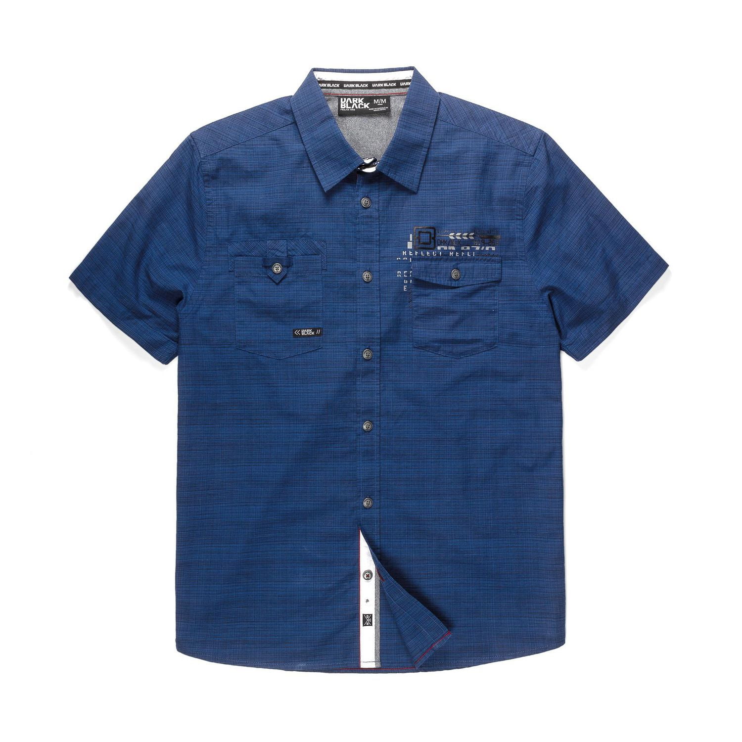 Chemise  manches courtes avec poche pour homme Dark Black