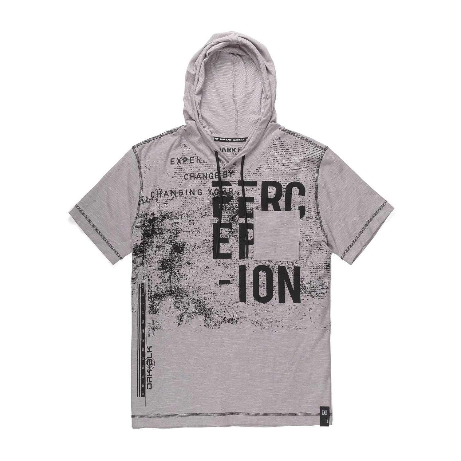 Tee-shirt Capuchon manches courtes Dark Black pour hommes