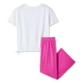 thumbnail image 2 of George Girls' Two Piece Wide Leg Pant Set, 2 of 2