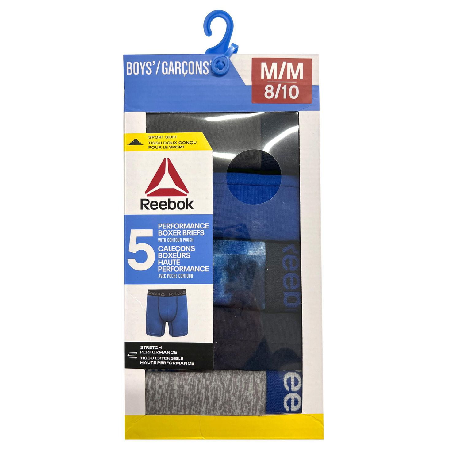 Culottes boxer de performance Reebok pour garçons, paquet 5
