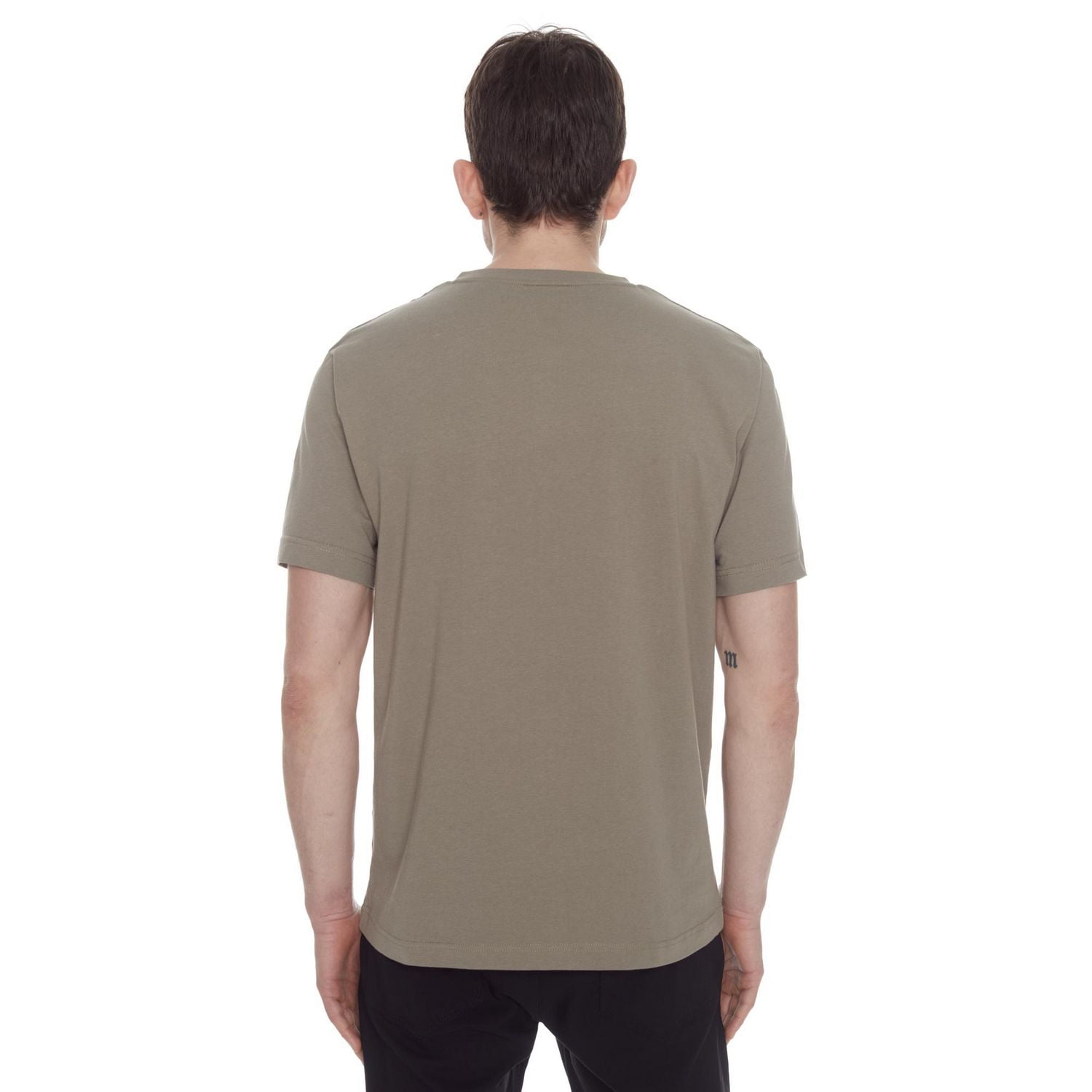 Tee-shirt Henley manches courtes avec poches  Dark Black