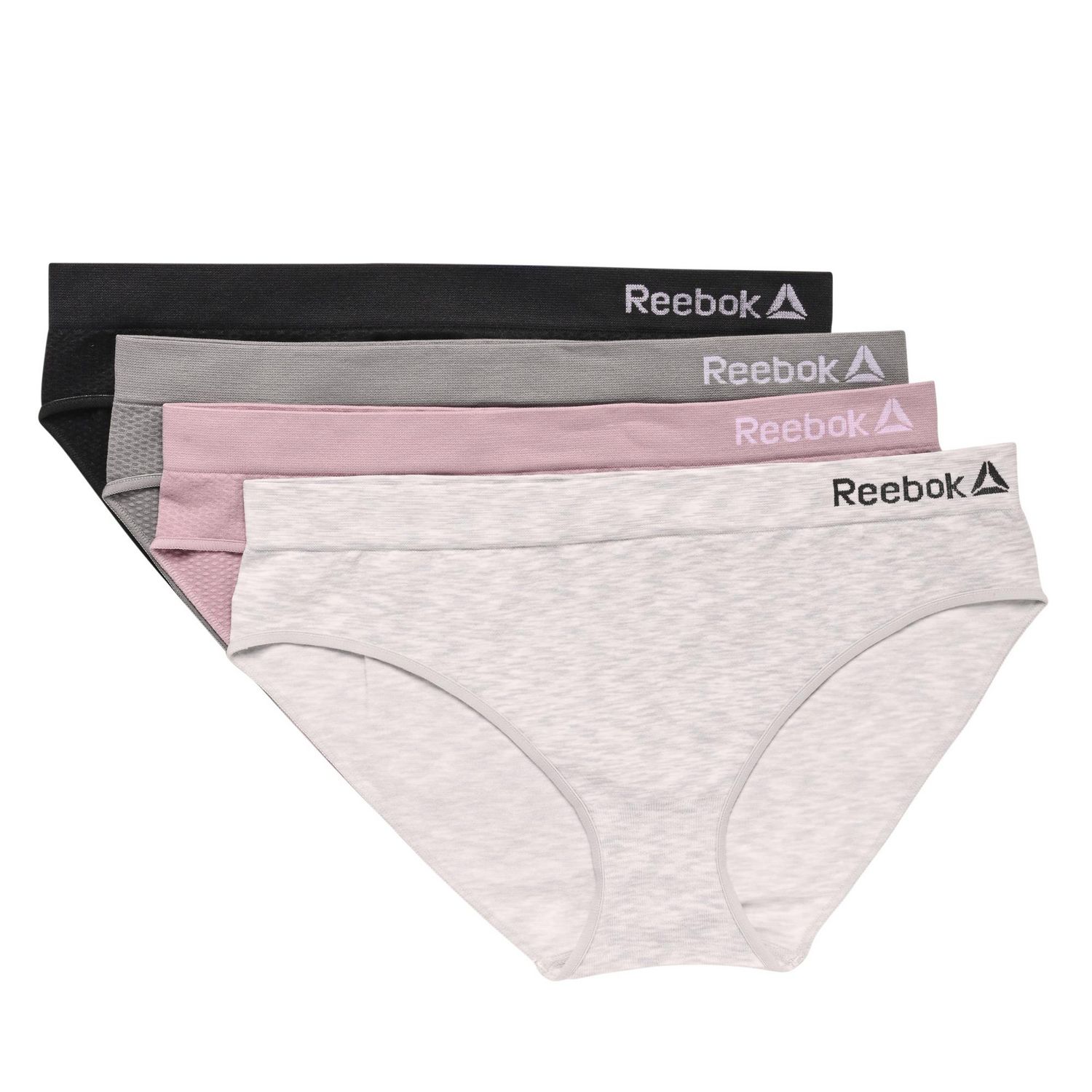 Reebok Women's Underwear - Seamless Hipster Briefs (5 Pack), Size Large,  Grey/Pink/Dusty Pink/Black : : Clothing, Shoes & Accessories