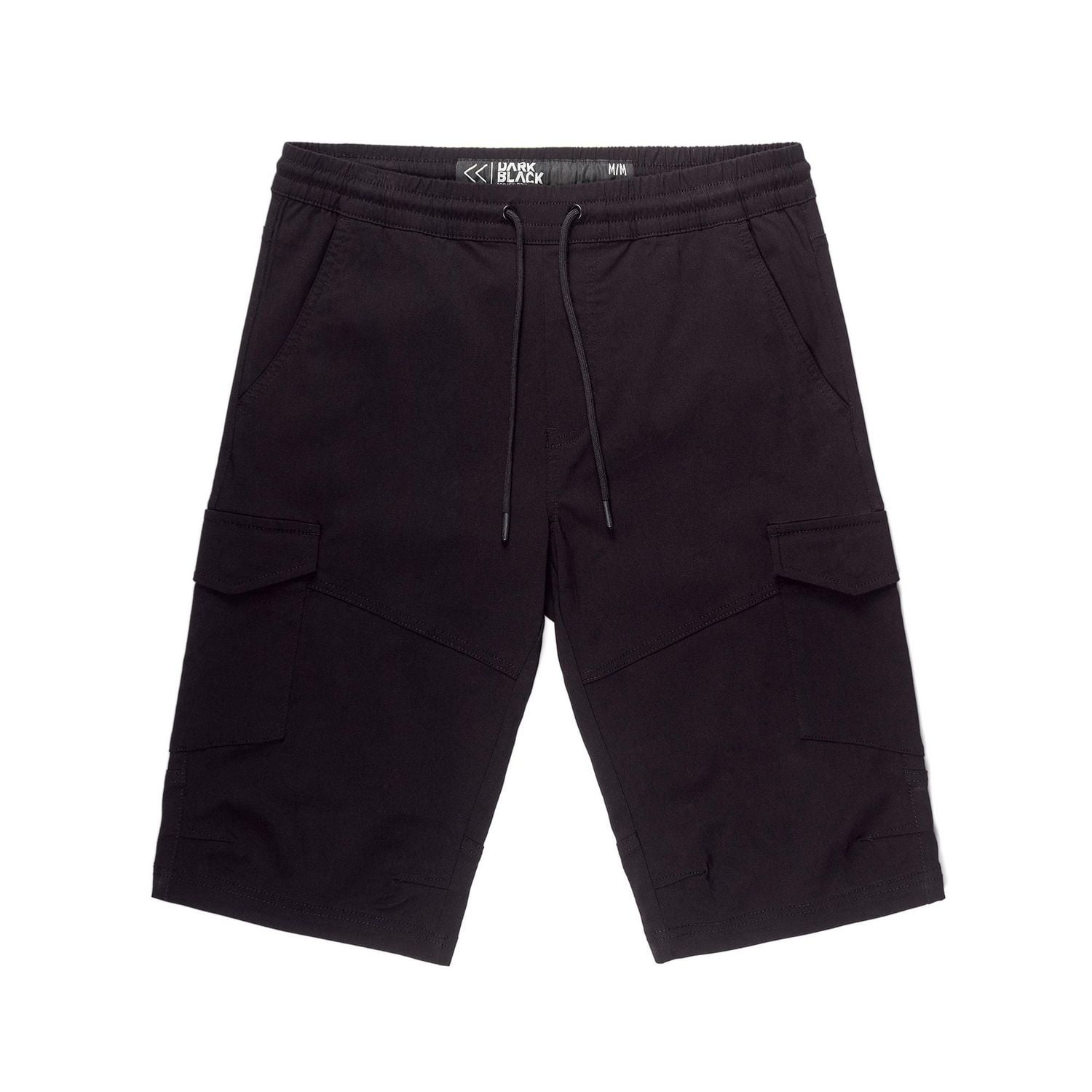 Dark Black Men's  PULL ON  Cargo Capri Short