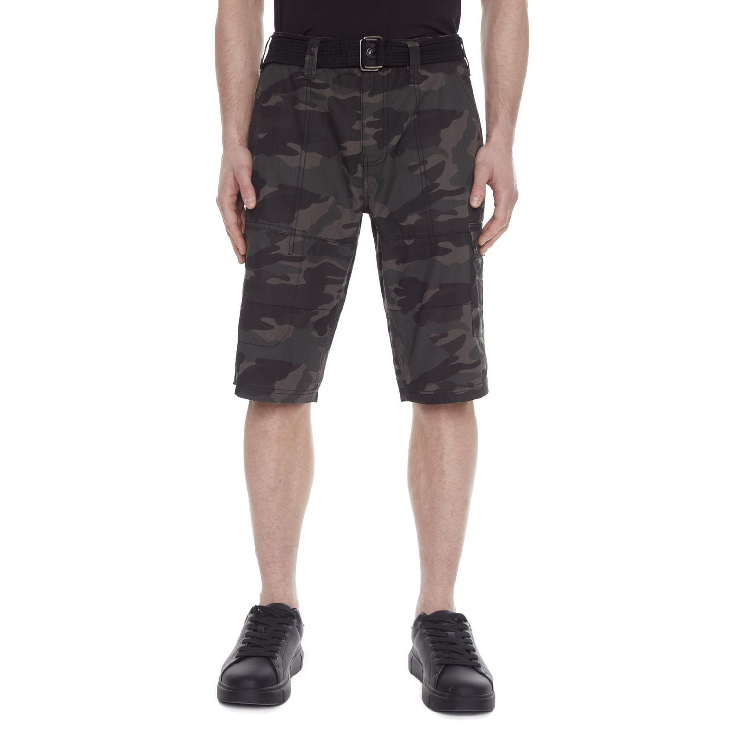 Short Capri camouflage pour homme de Dark Black
