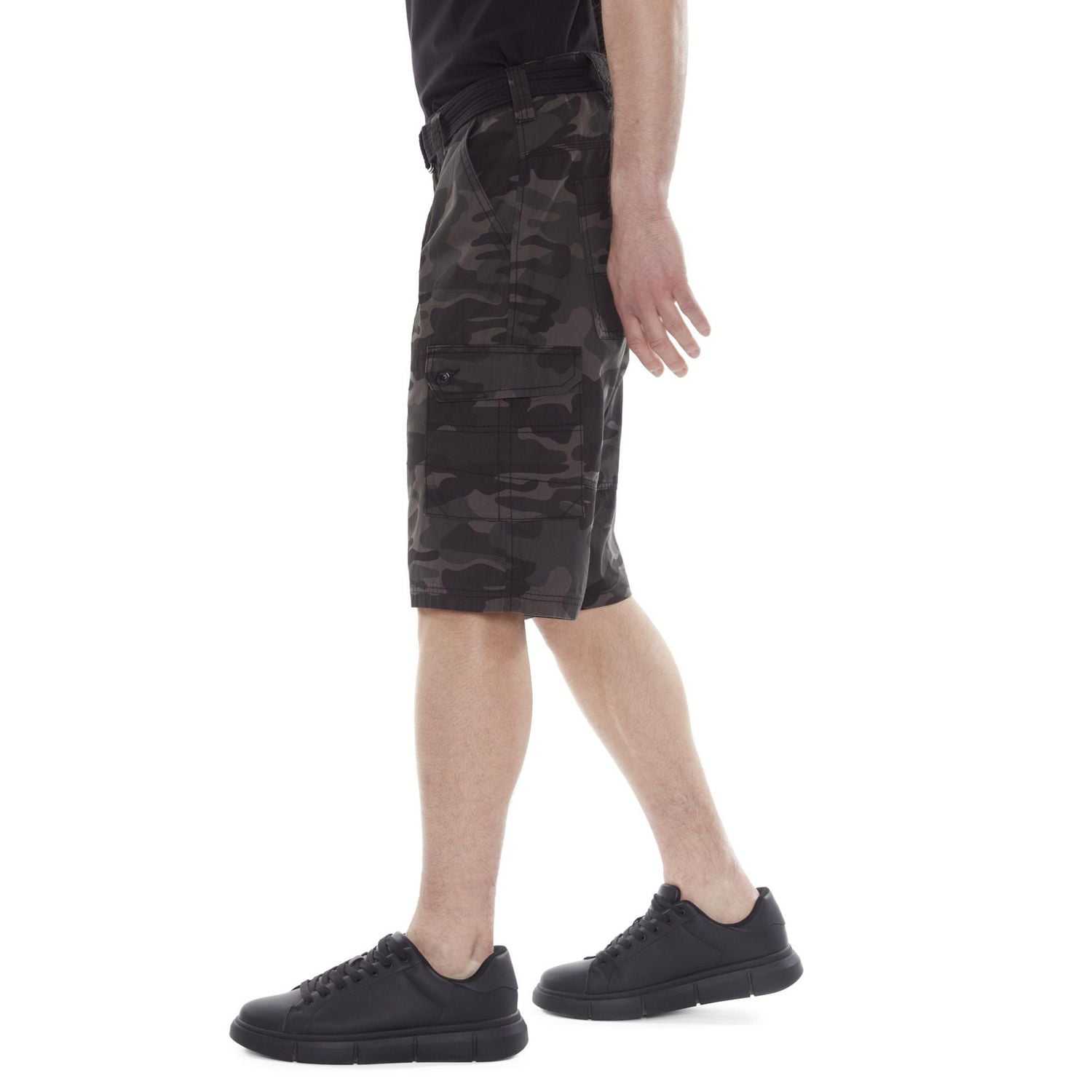 Short Capri camouflage pour homme de Dark Black