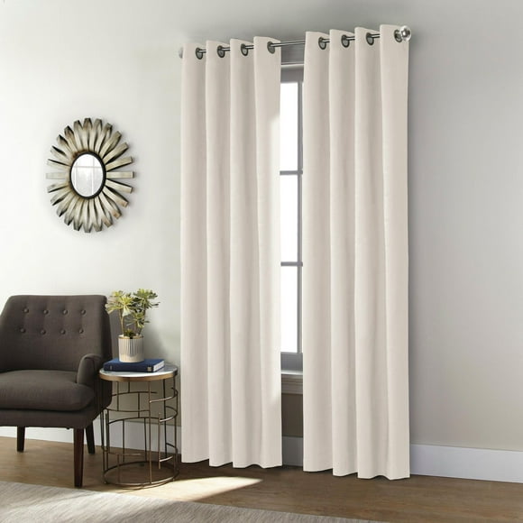Liama pair de rideaux à oeillets 100% opaques par Thermaplus - 52 po x 84 po, blanc cassé