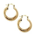 thumbnail image 1 of Crystal earring studs 14kt gold plated, 1 of 1