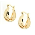 thumbnail image 1 of Crystal earring studs 14kt gold plated, 1 of 1