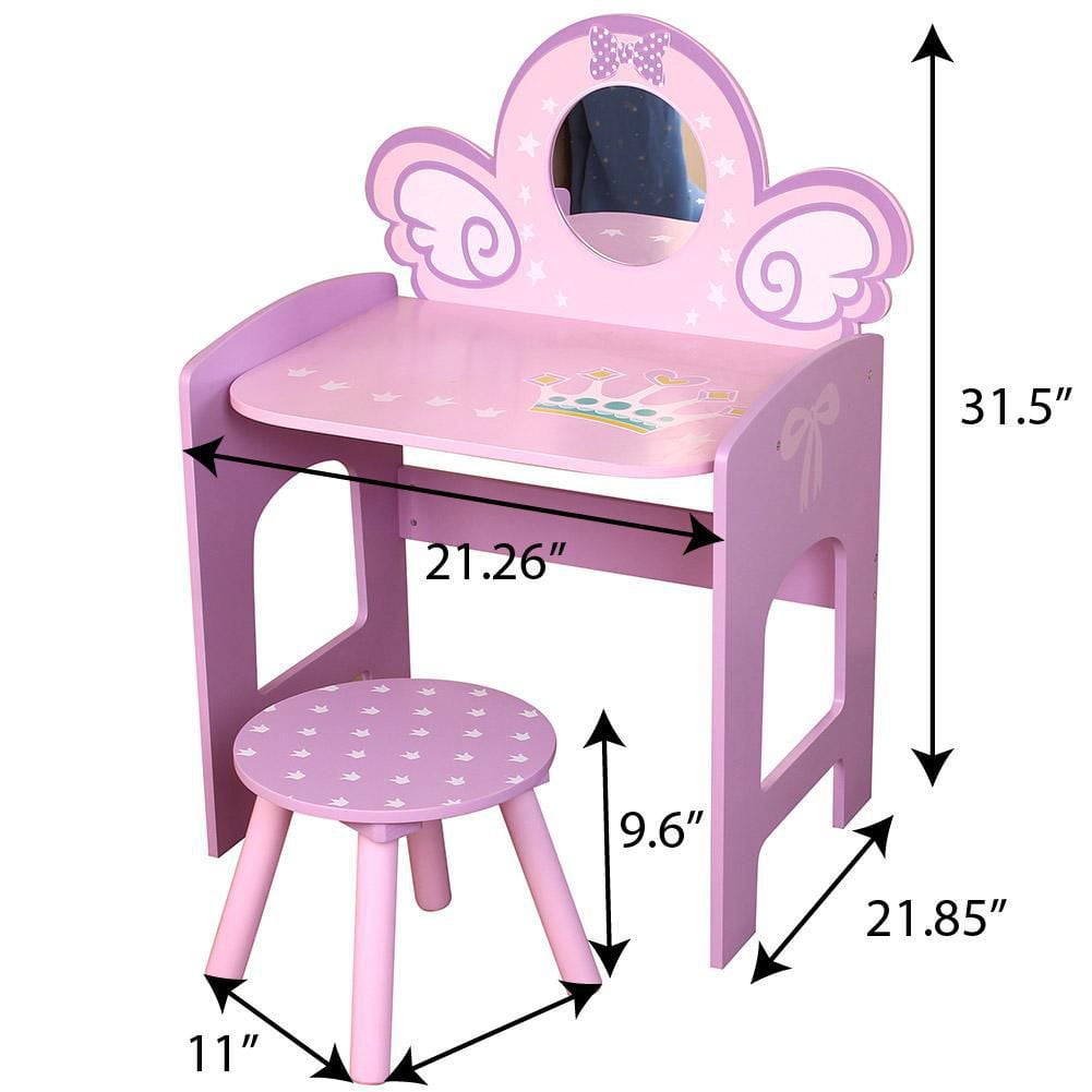 unicorn vanity table and stool
