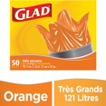 thumbnail image 2 of GLAD® Easy-Tie® Extra Large Orange Bags, 2 of 2