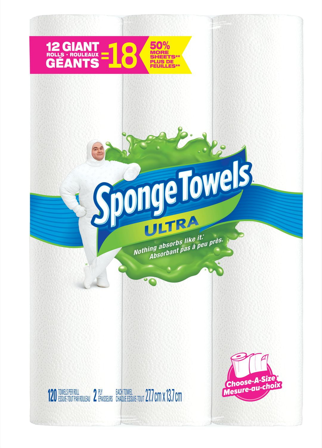 Sponge Towels Spongetowels Ultra ChooseASize Giant 2 Ply Towel