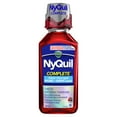 thumbnail image 1 of Vicks NyQuil COMPLETE Cold and Flu Symptom, and Congestion Relief, Liquid Berry Flavored Medicine, 9-Symptom Nighttime Relief for Headache, Fever, Sore Throat Pain, Minor Aches, Nasal Congestion, Sinu, 1 of 5
