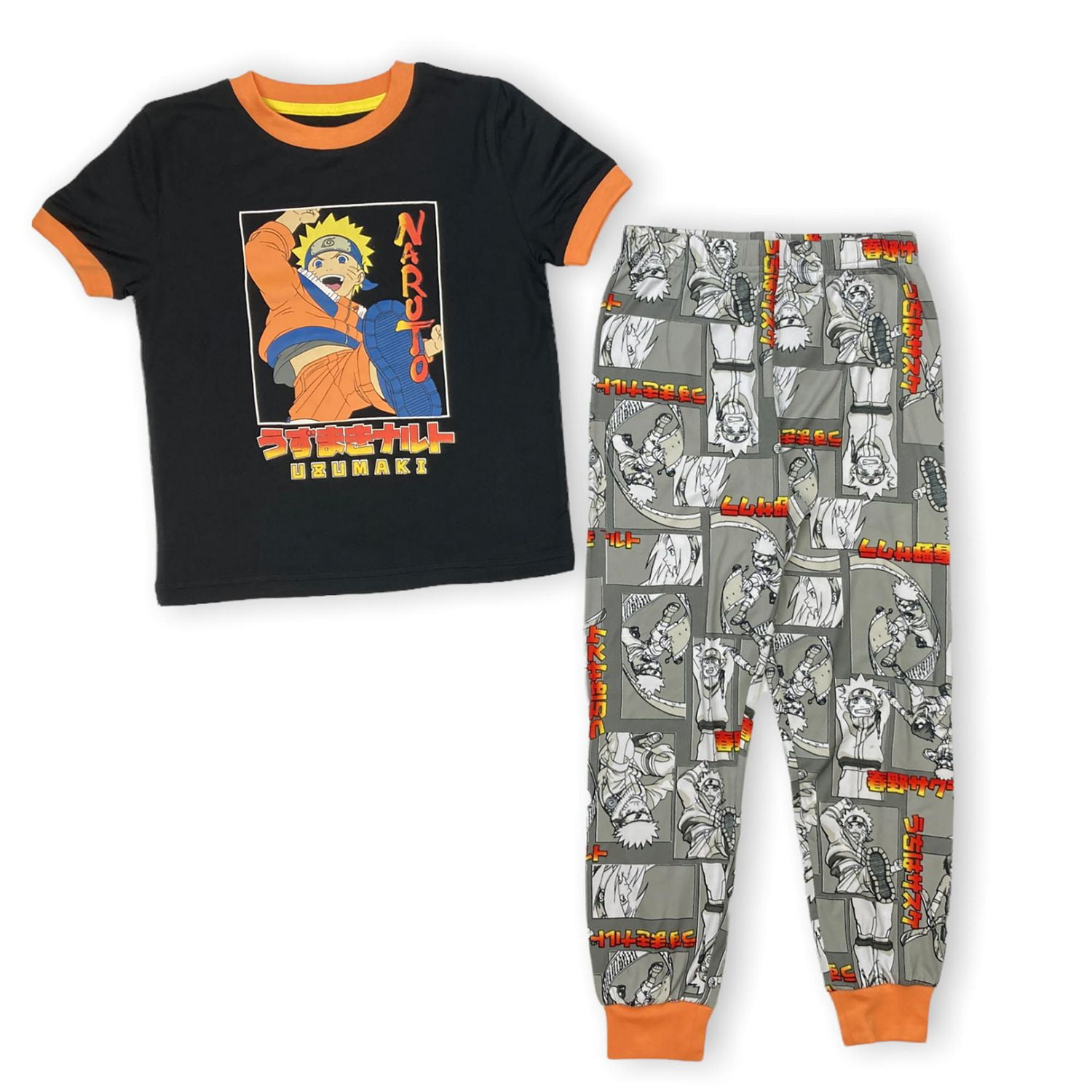 Naruto Boy s 2 piece pyjama set. This set includes a short sleeve