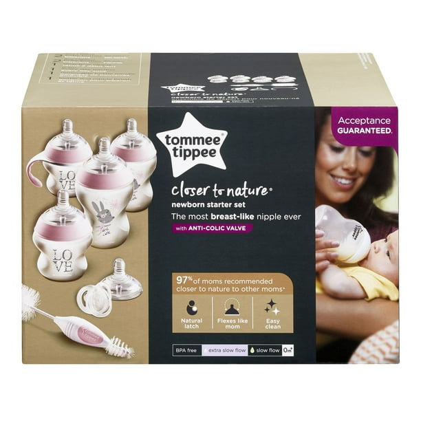 Tommee Tippee Closer to Nature Feeding Bottles Slow Flow 0m+, 2 each :  : Baby Products