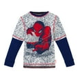 thumbnail image 1 of Marvel Spiderman Boys' Long Sleeve 2-Fer Shirt, 1 of 2