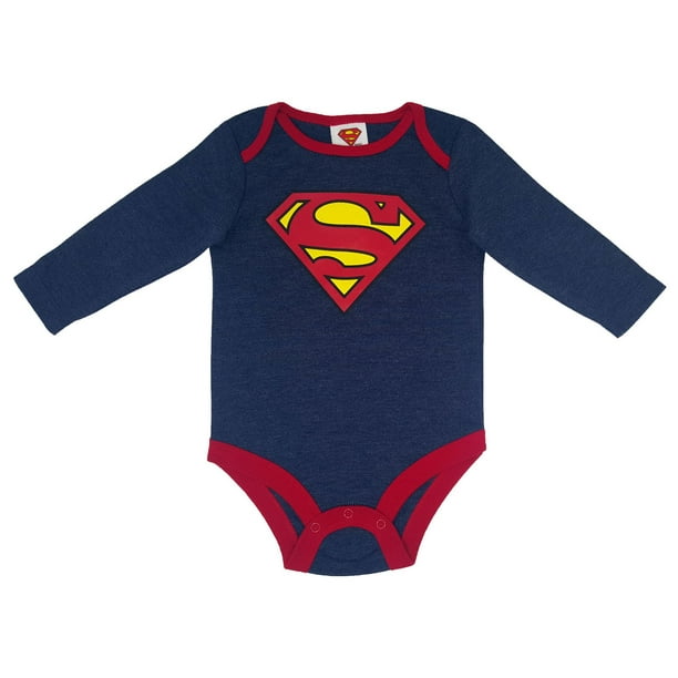 Superman Cache-couche à manches longues pour bébés garçons