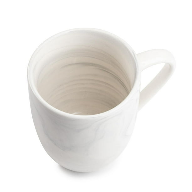 Tasses à thé Marbrées Lot de 2 I Porcelaine à double paroi
