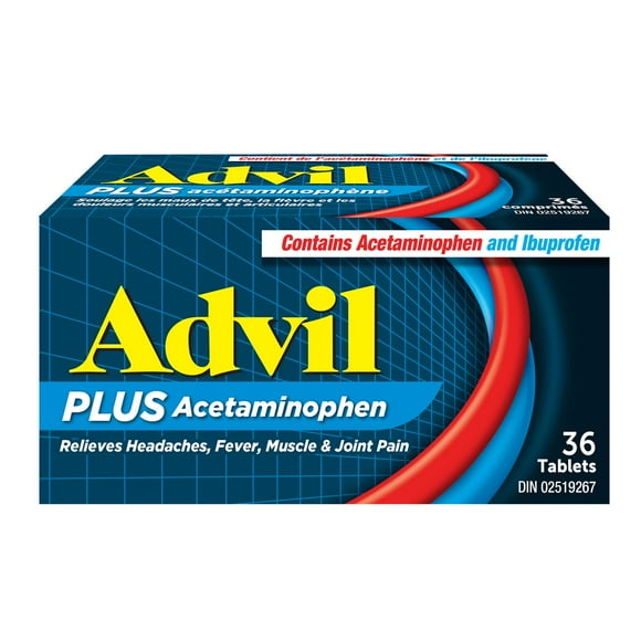 Advil Plus Acetaminophen Tablets Fight Pain 2 Ways, 36 Count